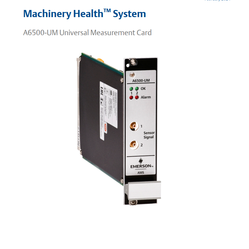 EMERSON A6500-UM Универсальная карта измерений